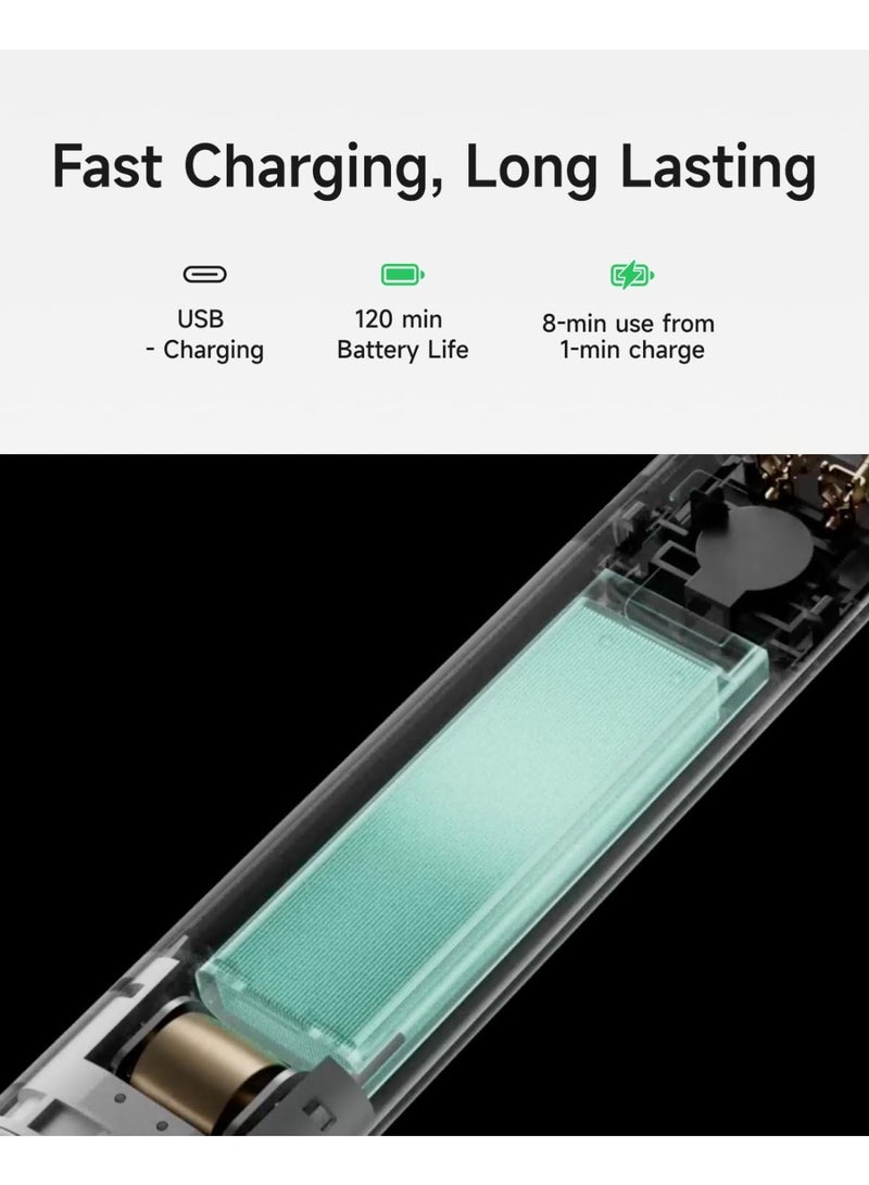 لايفن ماكينة حلاقة كهربائية T1 برو بشفرة واحدة من لايفين، عالية السرعة 12000 قصة/دقيقة، ماكينة حلاقة الشعر الطويل مع 3 واقيات للحية للرجال، ماكينة حلاقة رطبة وجافة، ماكينة حلاقة كهربائية مقاومة للماء IPX7 - Image 4