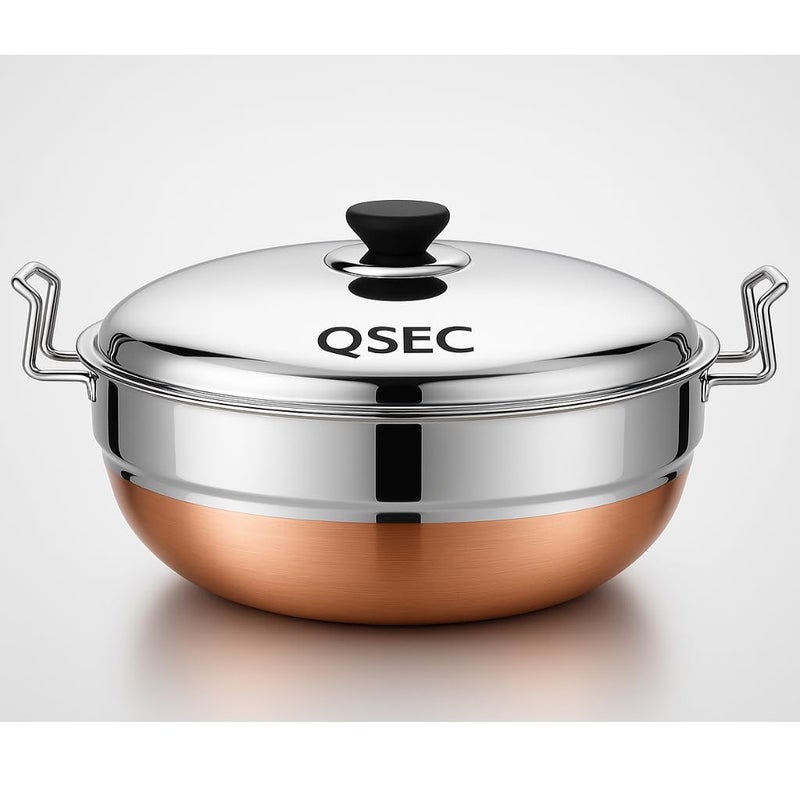 QSEC Stainless Steel Idly Cooker Multi Kadai Idli And Dhokla Steamer & Idli Cooker With 7 Plates|Mini Idli Stand|2 Mini Idli Plate|2 Idli|2 Dhokla|1 Momos|Multi Utility Kadai Cookware Set,5 Litre - Image 5