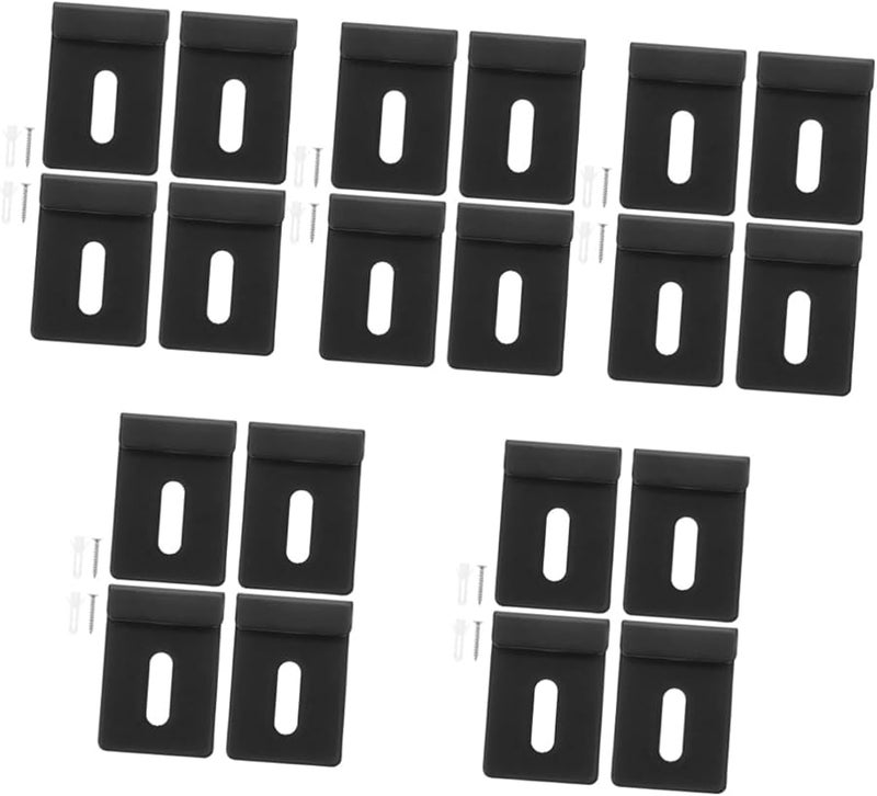 Jojofuny 20 قطعة من حامل المرآة الفولاذي المقاوم للصدأ تركيب الحائط مقاس 60 × 2.50 × 1.00 سم - Image 1