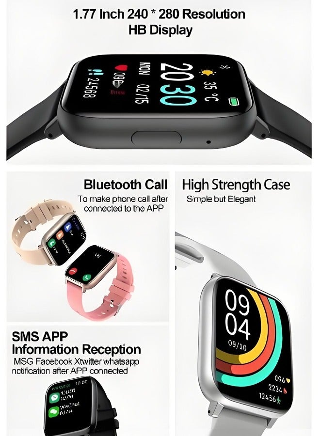 فولينيكس ساعة ذكية للاطفال ساعة ذكية ماركة كورية، متعددة اللغات الإنجليزية والعربية، ساعة لياقة بدنية مقاومة للماء، مكالمات بلوتوث، طلاء فراغ من سبائك الزنك، مراقبة معدل ضربات القلب، ساعة ذكية للرجال والنساء، هدية للبنات والأولاد - ذهبي - Image 3