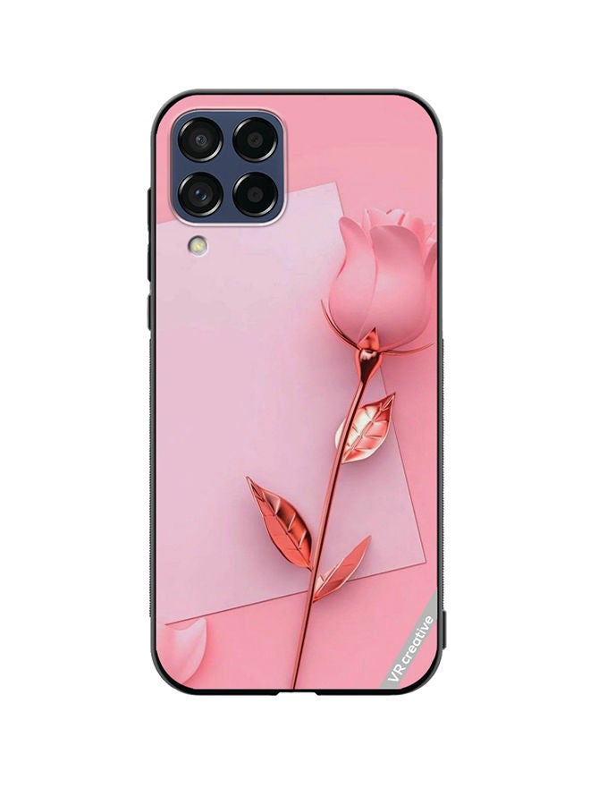 VR CREATIVE Protective Case Cover For Samsung Galaxy M33 Pink Rose Design Multicolour - Image 1