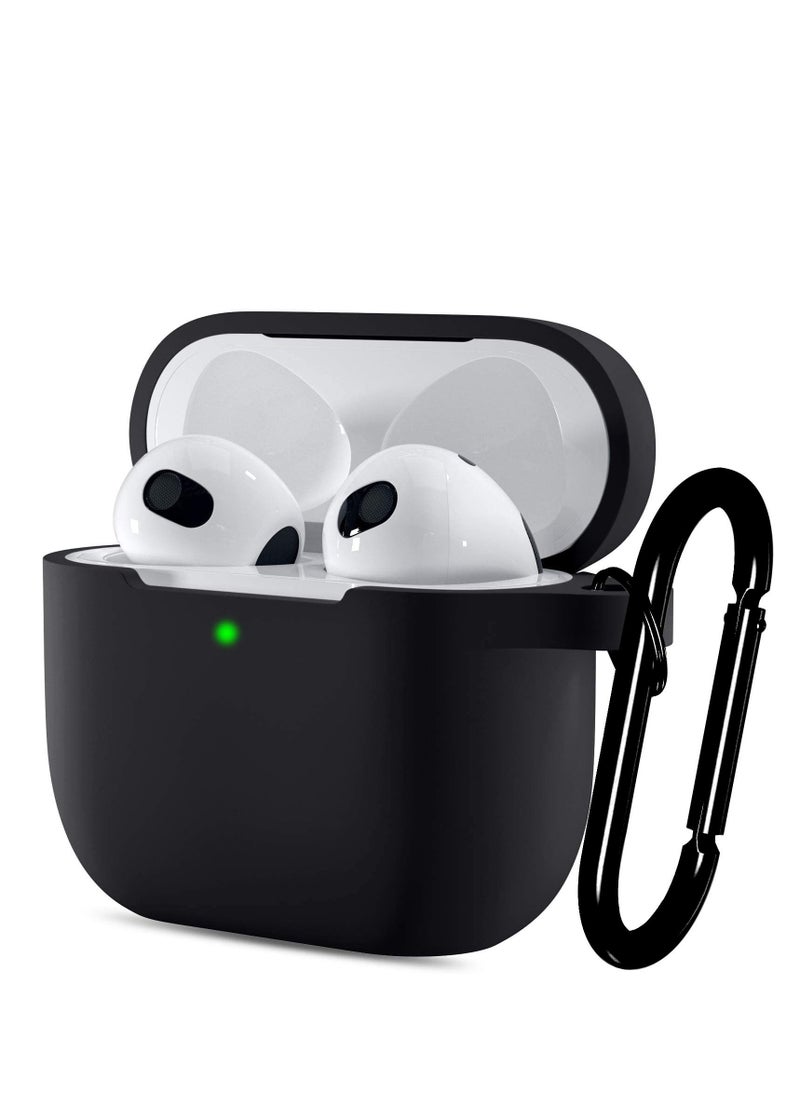 سزوكست غطاء حافظة AirPoغطاء حافظة AirPods 4 AirPods 4 مع سلسلة مفاتيح واقية لكامل الجسم مقاومة للصدمات من السيليكون الناعم اللطيف متوافق مع غطاء AirPods الجيل الرابع 2024 للنساء والرجال LED أمامي مرئي أسودds 4 مع سلسلة مفاتيح حماية كاملة للجسم من السيليكون الناعم اللطيف المقاوم للصدمات متوافق مع غطاء AirPods الجيل الرابع للنساء والرجال LED أمامي مرئي أسود  - Image 1