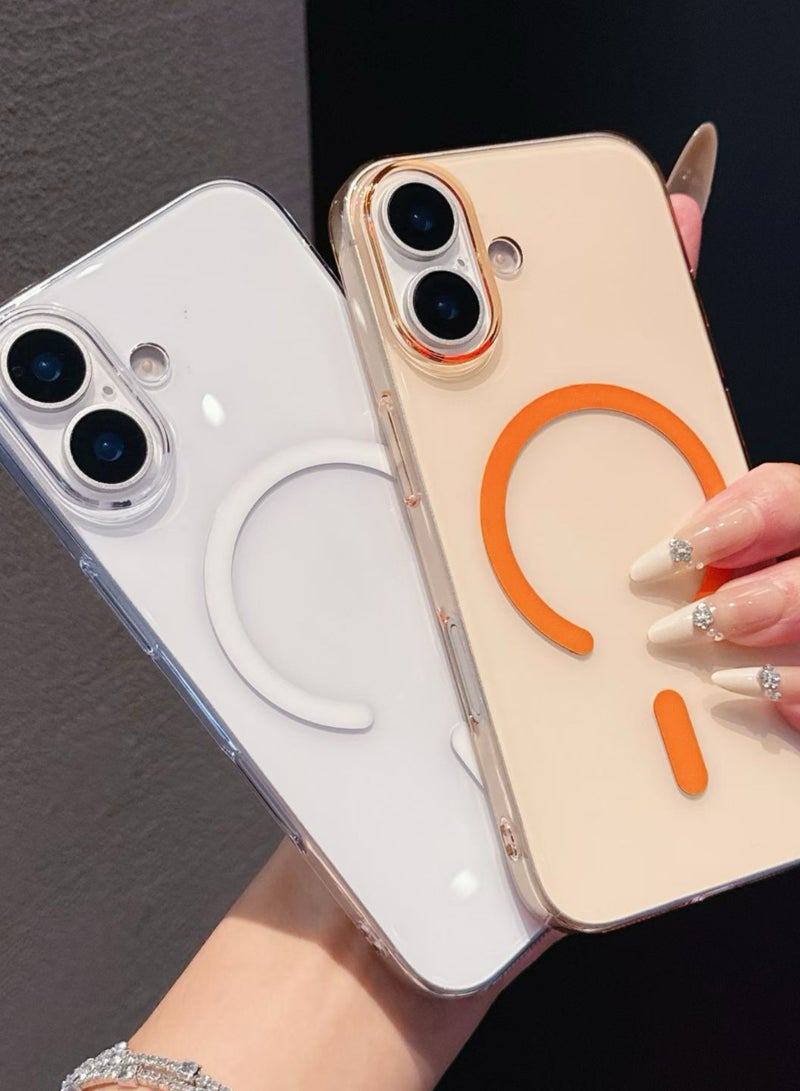 حافظة هاتف بسي (PC) مع شحن مغناطيسي لـ iPhone، متوفرة بألوان 3، برتقالي حصري لسلسلة iPhone الجديدة - Image 5