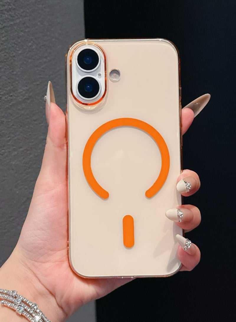 حافظة هاتف بسي (PC) مع شحن مغناطيسي لـ iPhone، متوفرة بألوان 3، برتقالي حصري لسلسلة iPhone الجديدة - Image 1