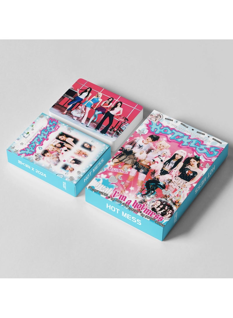 K-POP 55Pcs AESPA HOTMESS LOMO Cards 2025 Mini PhotoCards  K-POP Members Collectors WorldTour Supernova Poster Scrapbooking FAN merchandise - Image 5