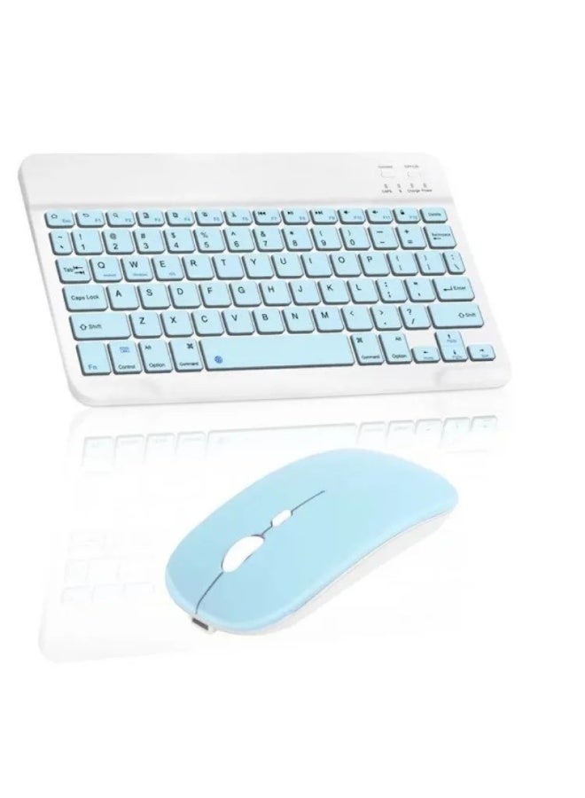 Rechargeable Wireless Keyboard and Mouse Combo - Ultra-Slim Bluetooth Keyboard & Mouse Set, Portable, Silent Typing & Universal Compact Design for Windows, Mac & Tablet - Image 1