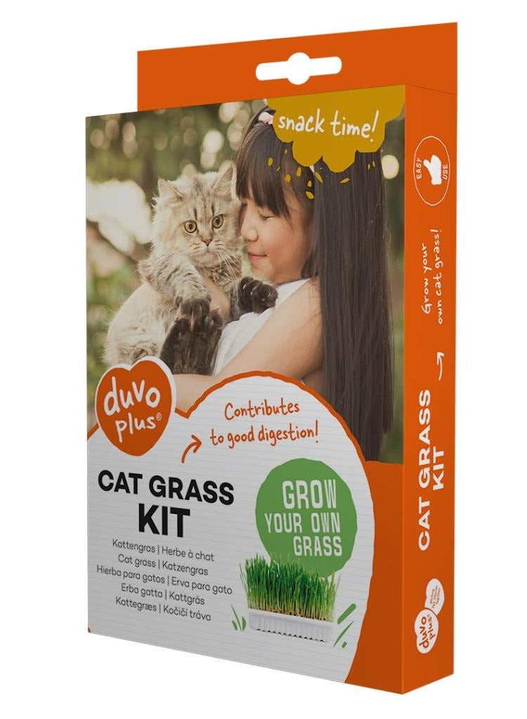 duvo Plus Cat Gross Kit For growing Healthy Cat Grass 70g - Image 1