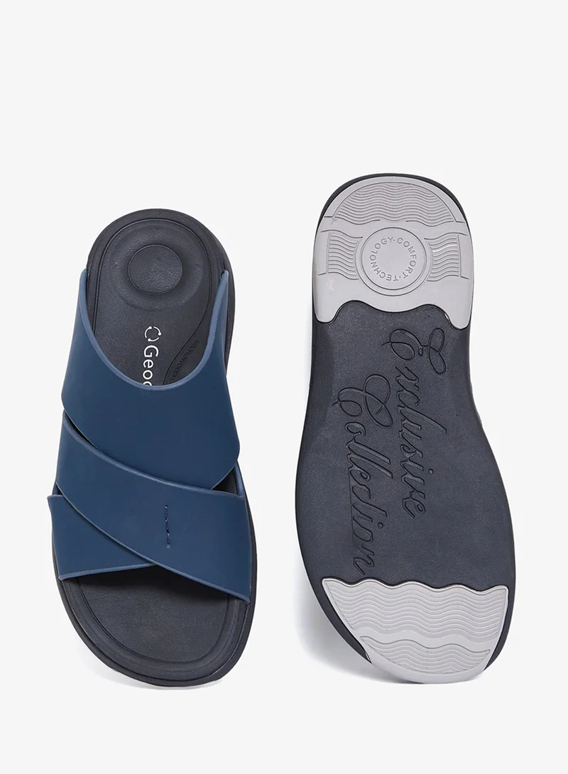 Geoomnii Blue Comfort Arabic Sandals for Men – Classic Slip-On Open Toe Sandals with Cushioned Footbed for Daily Wear for Men | Best Price UAE