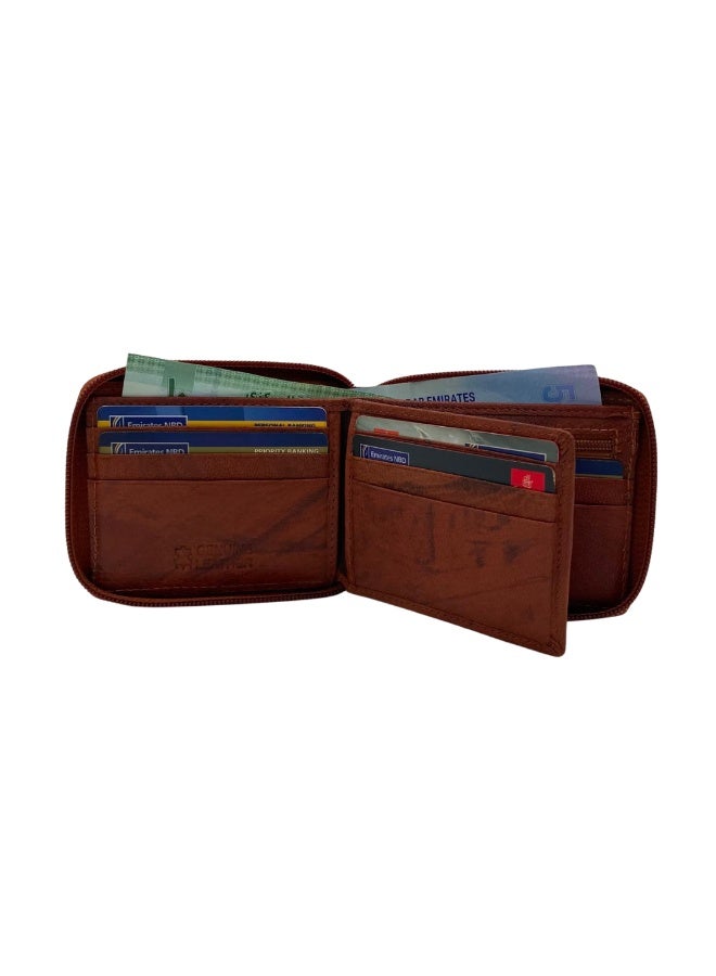LAVERI LEATHER Full Zip leather men's Wallet #1398Z - Image 3