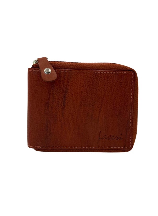 LAVERI LEATHER Full Zip leather men's Wallet #1398Z - Image 2