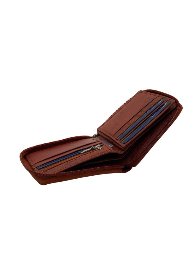 LAVERI LEATHER Full Zip leather men's Wallet #1398Z - Image 5