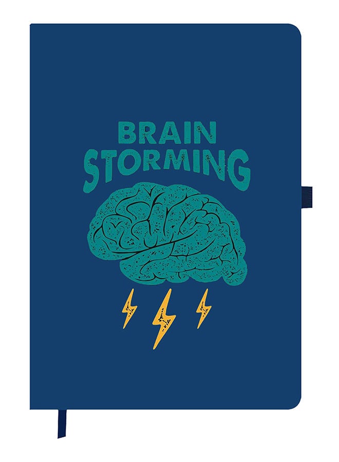 Theodor Designer A5 Thick Blue Hardcover Notebook Brain Stroming - Image 1