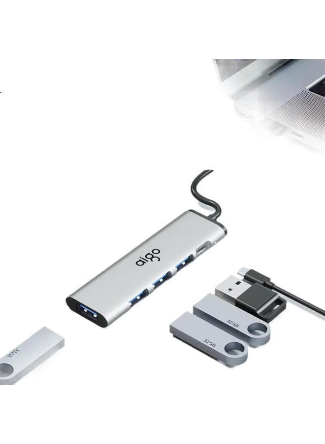 aigo Usb Hub 3.0 Adapter Converter Notebook Expansion Dock Usb Extension Cable Computer Expansion Dock H02-3.0 Metal 0.5M - Image 2