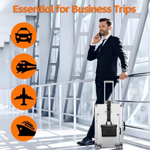 uadbau Luggage Straps for Suitcases TSA Approved, Straps with Buckles, Adjustable Luggage Connector Straps for Suitcases - Connect 3 Luggages, Fanny Pack Extender Strap (2pcs Black) - Image 5