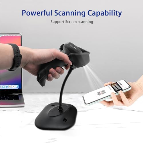 CARPSDZY DS2208 Scanner Bracket Stand for Zebra Symbol DS2208 DS2278 DS4308 DS4608 DS8108 Handheld Barcode Scanner, Adjustable Hands Free Holder for Desk Support (20-71043-04R) - Image 3