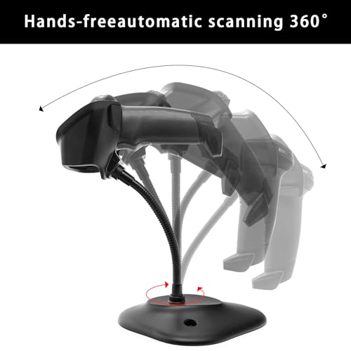 CARPSDZY DS2208 Scanner Bracket Stand for Zebra Symbol DS2208 DS2278 DS4308 DS4608 DS8108 Handheld Barcode Scanner, Adjustable Hands Free Holder for Desk Support (20-71043-04R) - Image 4