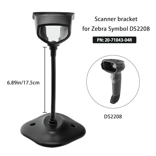 CARPSDZY DS2208 Scanner Bracket Stand for Zebra Symbol DS2208 DS2278 DS4308 DS4608 DS8108 Handheld Barcode Scanner, Adjustable Hands Free Holder for Desk Support (20-71043-04R) - Image 5
