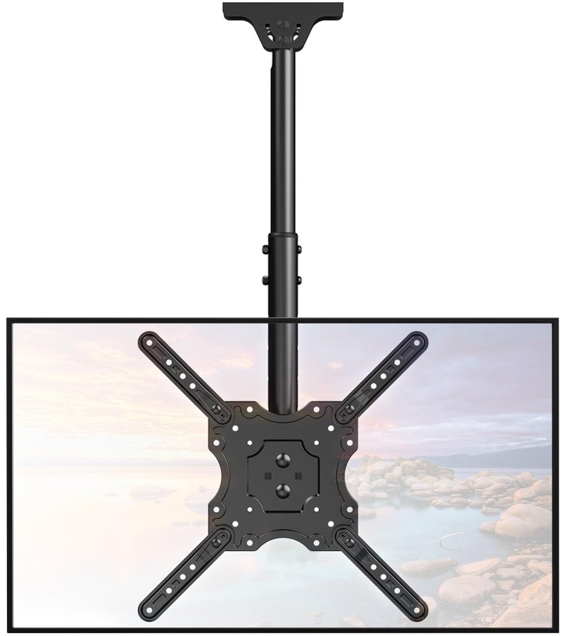 ELIVED Ceiling TV Mount Fits Most 26-65 Inch LED, LCD OLED Flat Screen TVs, Full Motion Height Adjustable, Swivel and Tilt TV Bracket, Max VESA 400x400mm, Holds up to 99 lbs. YD3015 - Image 1