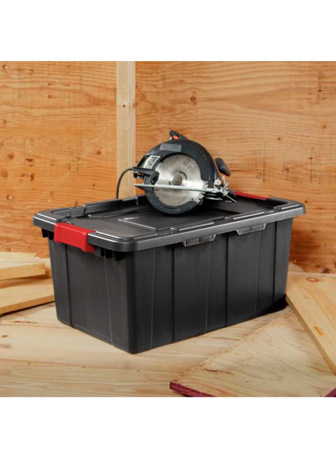 ستيريليت حاوية تخزين صناعية بإغلاق بمشبك أسود وأحمر 15 جالون 4386827 - Image 5