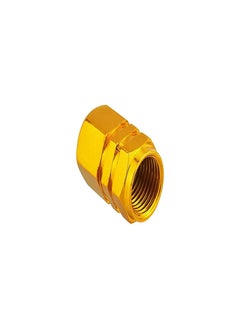 ORiTi 4-Piece Tire Stem Wheel Valve Covers Car Dustproof Tire Cap, Hexagon Shape Orange  - Image 3