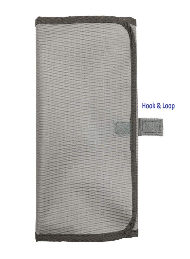 ANIZER Travel Foldable Jewelry Rolls Bag Hanging Jewelry Organizer with 9 Zippered Clear Pockets Storage Pouch with Rotatable Hanger (GREY) - Image 5