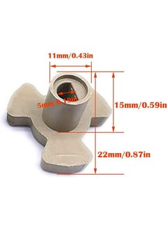 JR APPLIANCE PART’S AND SERVICES Compatible with Turntable Roller Coupler Microwave Shaft Small Microwave Oven Guide Support Coupler Tray Shaft Glass Tray Drive Coupling Small Support Pack of 2 Microwave Oven Spares Parts  - Image 3