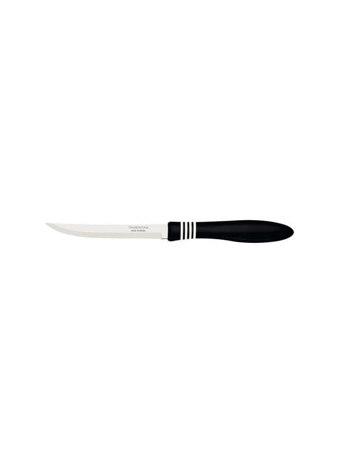 TRAMONTINA TRAMONTINA Cor & Cor Steak Knife Set – 2 Pieces – 5-Inch Plain Edge Blades – Ergonomic Handles – Ideal for Steaks, BBQ & Everyday Meals 