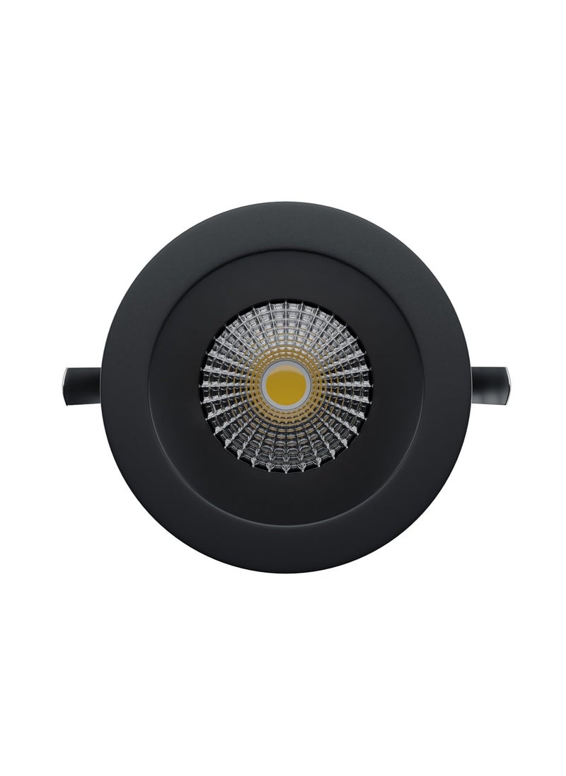 Nortek Nortek Prima 3W LED Cob Downlight Round Recessed Focus Lights for Ceiling Ideal for Shelves Mandir Cabinet Wardrobe Home Decor Lighting Black Body Warm White Pack of 5  - Image 4