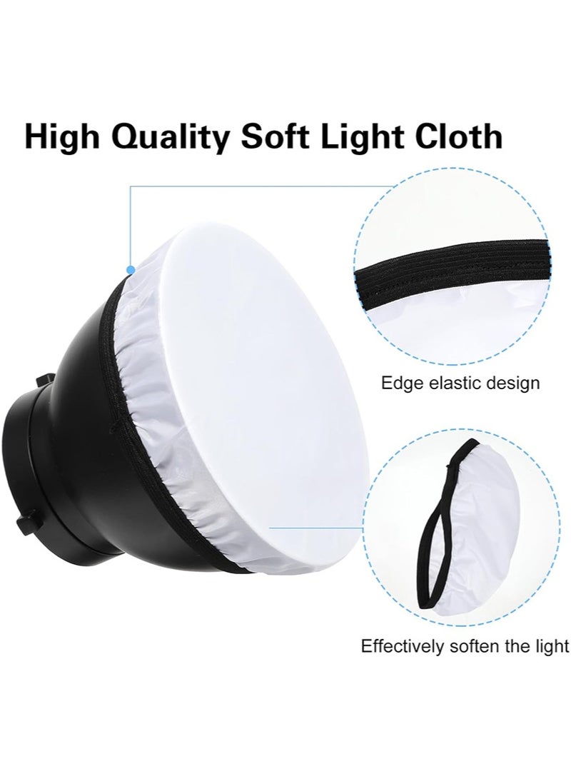 Apustim 4Pcs 18cm Photography Diffuser Set，Softbox Diffusers，Film Lighting Accessories Suitable For Studio Flash Reflectors And Video Production （White + Blue + Brown + Purple） - Image 4