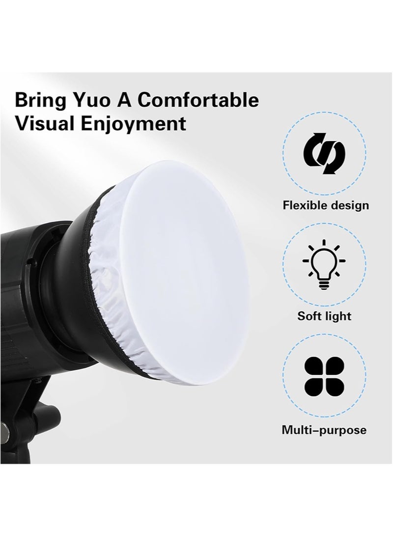 Apustim 4Pcs 18cm Photography Diffuser Set，Softbox Diffusers，Film Lighting Accessories Suitable For Studio Flash Reflectors And Video Production （White + Blue + Brown + Purple） - Image 5