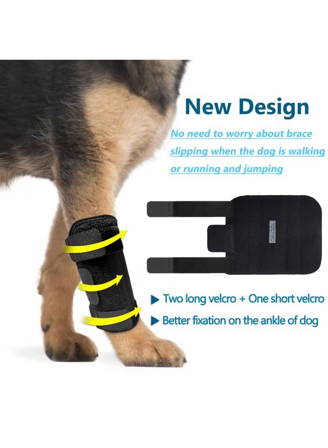 JOCUND Dog Front Leg Brace, Pair of Dog Leg Brace with Metal Strips, Canine Front Leg Hock Wrap Sleeve for Carpal Support, Protects Wounds Brace Heals and Prevents Injuries and Sprains (L/XL) - Image 3