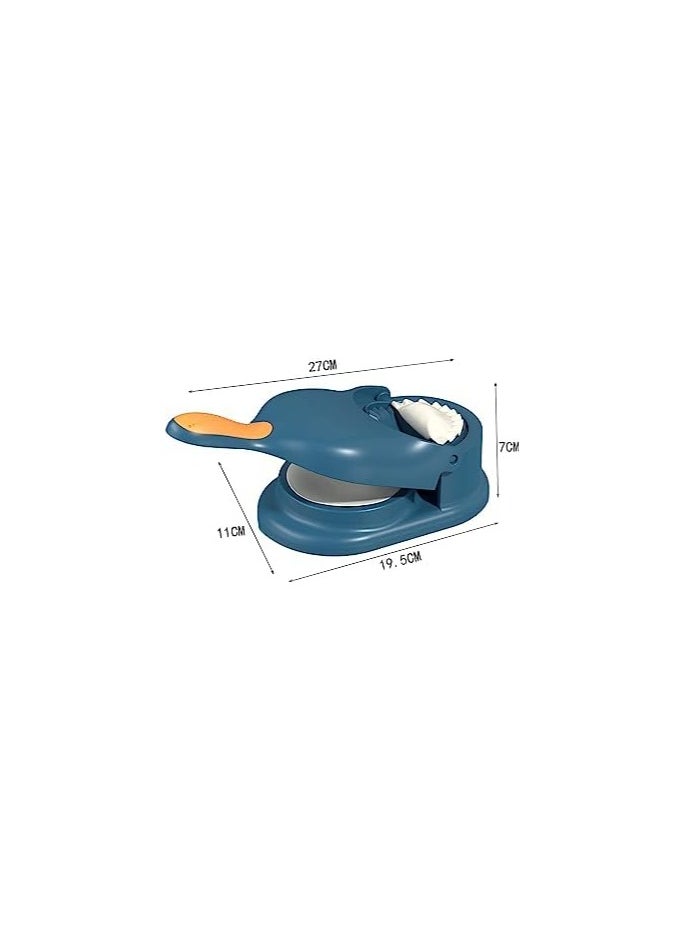 2 in 1 Dumpling Maker Double Head with Press Mould (Blue)