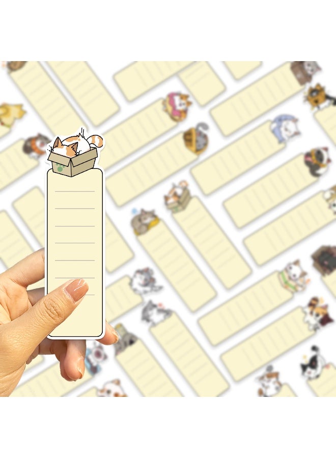 30pcs Cute Cat Bookmarks for Reading Book Lovers Students Gift for Cat Lovers Paper Card Bookmarks 30 Designs - Image 5