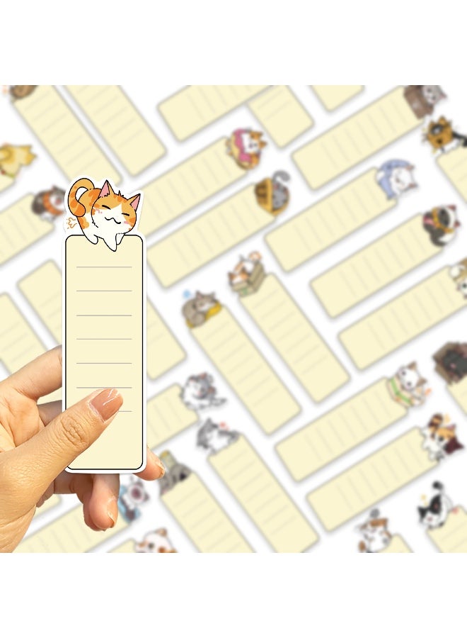 30pcs Cute Cat Bookmarks for Reading Book Lovers Students Gift for Cat Lovers Paper Card Bookmarks 30 Designs - Image 4