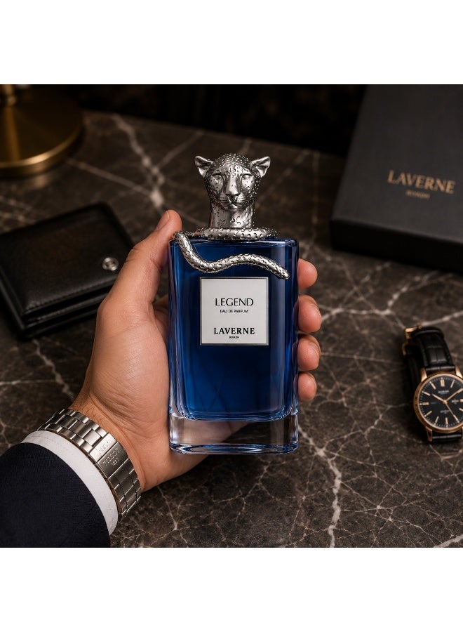 Laverne Legend Eau de Parfum for Men 100ml | Long-Lasting Woody Spicy Fragrance | Premium Men's Perfume | Fresh Citrus, Iris, Amber & Musk | Luxury Gift for Him - Image 2