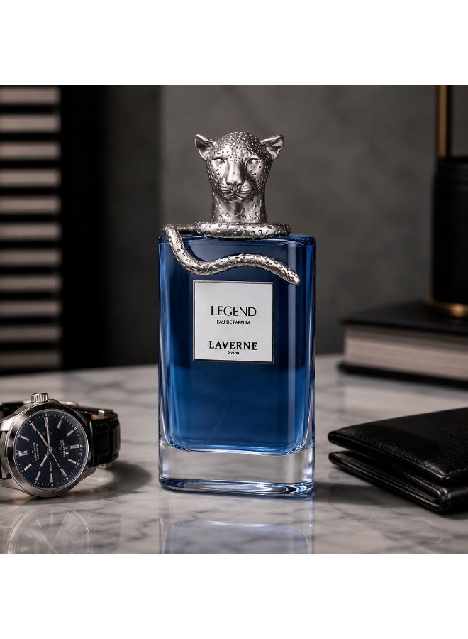 Laverne Legend Eau de Parfum for Men 100ml | Long-Lasting Woody Spicy Fragrance | Premium Men's Perfume | Fresh Citrus, Iris, Amber & Musk | Luxury Gift for Him - Image 3