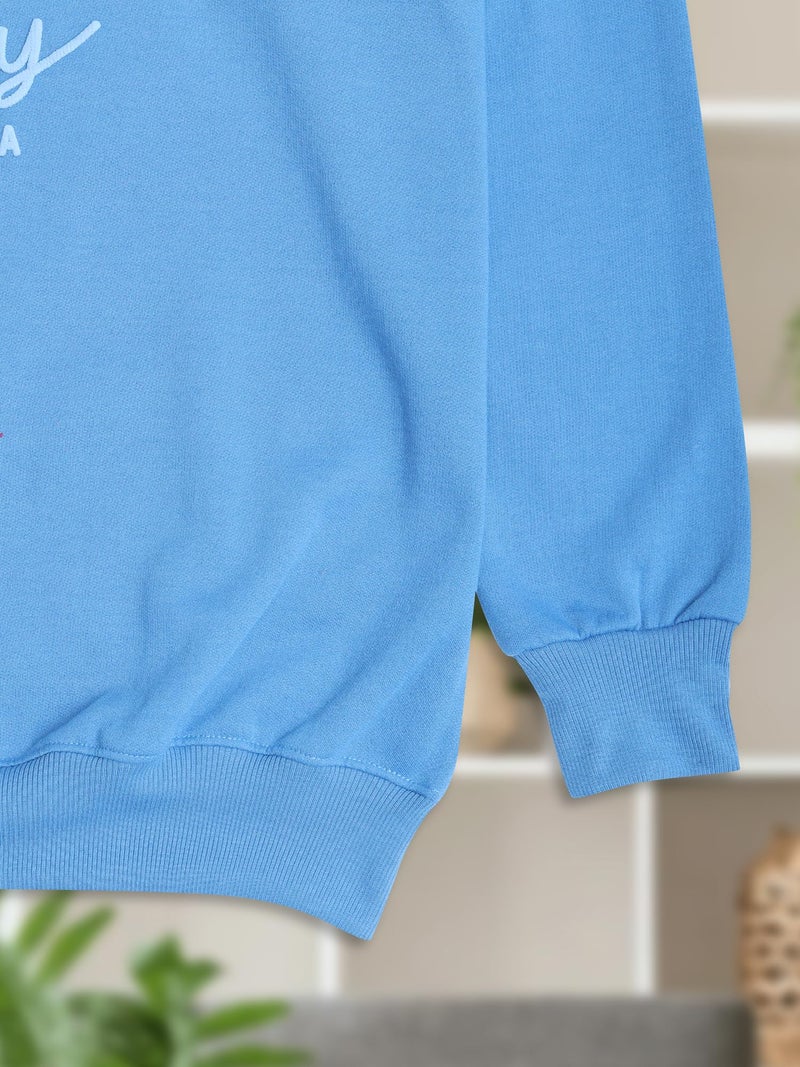 Mack JONNEY Regular Fit Printed Blue Sweatshirt for Men-MACK639333 - Image 4