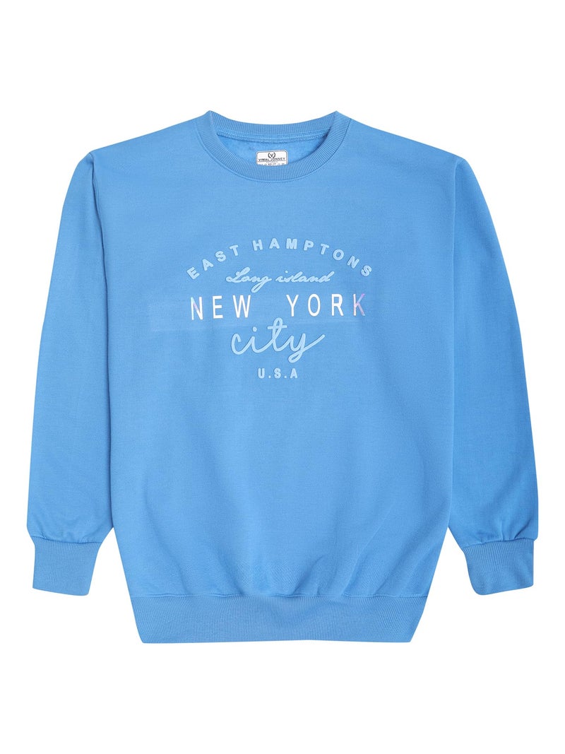 Mack JONNEY Regular Fit Printed Blue Sweatshirt for Men-MACK639333 - Image 1