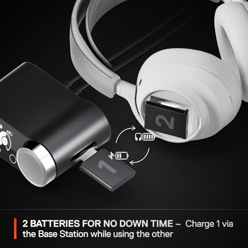 SteelSeries Arctis Nova Pro Wireless Multi-System Gaming Headset - Neodymium Magnetic Drivers - Active Noise Cancellation - Infinity Power System - Gen 2 Mic - PS5, PS4, PC, Switch, Mobile - White - Image 5