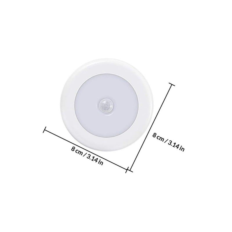 4 Pack Motion Sensor Night Lights Stick On LED Battery Powered Cool White For Hallway Bedroom Closet - Image 3