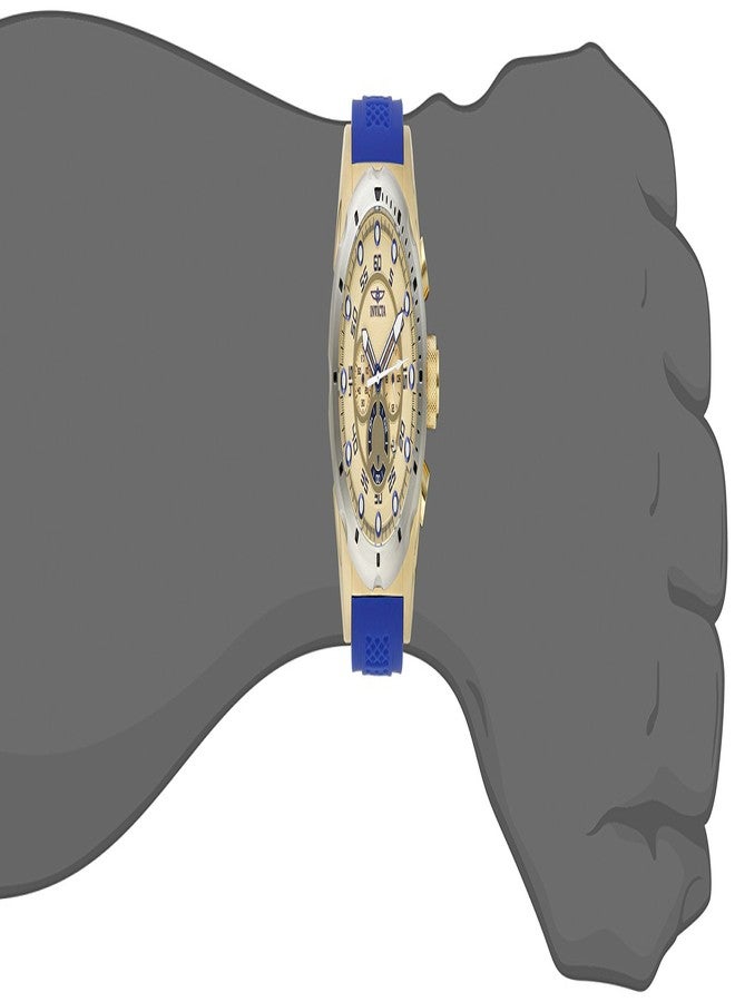 Invicta Men's 20307 Speedway Analog Display Japanese Quartz Blue Watch, Gold, Stainless Steel - Image 3