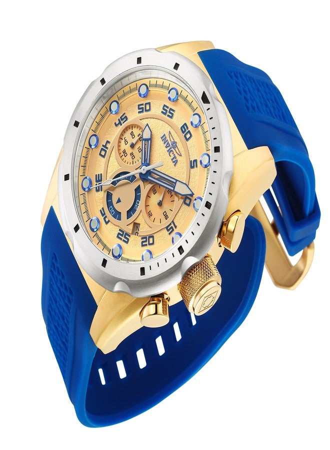 Invicta Men's 20307 Speedway Analog Display Japanese Quartz Blue Watch, Gold, Stainless Steel - Image 2