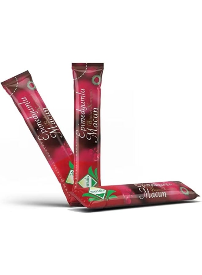 Mufaens Epimedyumlu Macun Each Box Contains 12 Sachets, Provides Pure Organic & Healthy Nutrients, Energy And Immune System Booster Without Fillers, Is Vegan Friendly And Has No Added Sugar. - Image 2