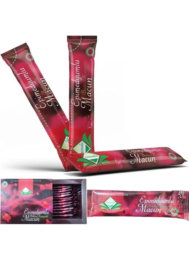 Mufaens Epimedyumlu Macun Each Box Contains 12 Sachets, Provides Pure Organic & Healthy Nutrients, Energy And Immune System Booster Without Fillers, Is Vegan Friendly And Has No Added Sugar. - Image 3