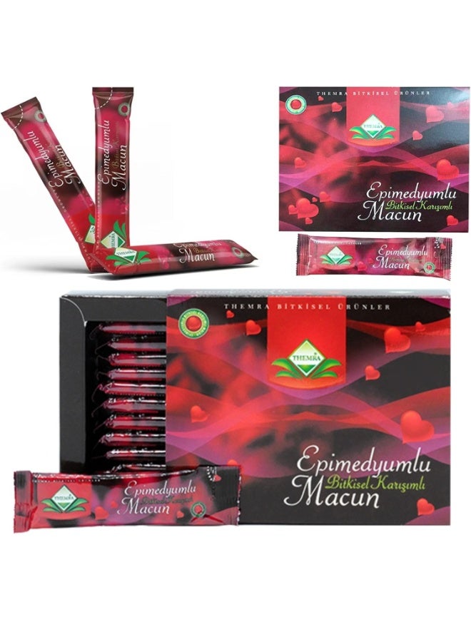 Mufaens Epimedyumlu Macun Each Box Contains 12 Sachets, Provides Pure Organic & Healthy Nutrients, Energy And Immune System Booster Without Fillers, Is Vegan Friendly And Has No Added Sugar. - Image 4