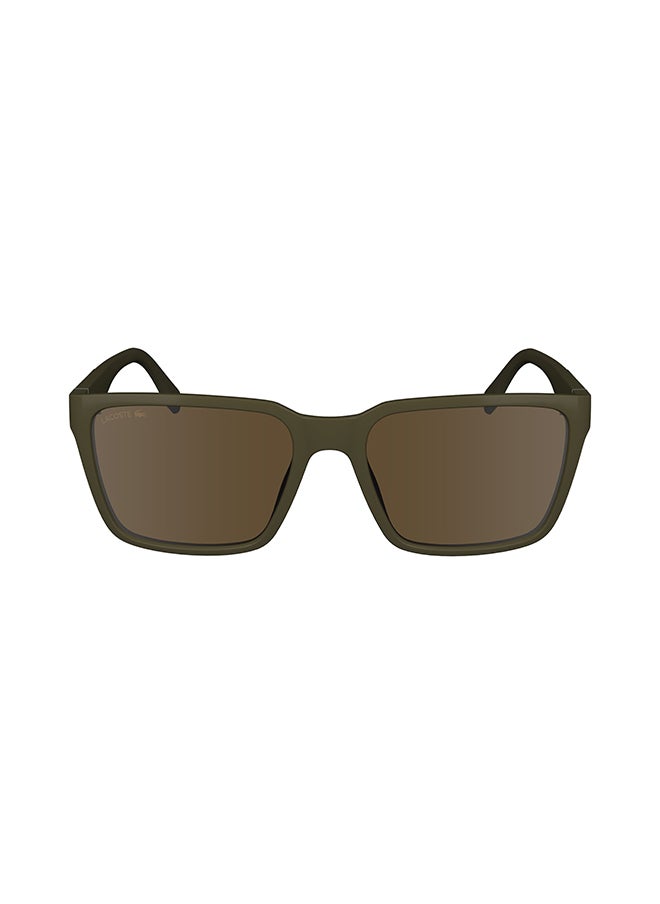 LACOSTE Men's UV Protection Rectangular Sunglasses - L6011S-210-5618 - Lens Size: 56 Mm  - Image 1