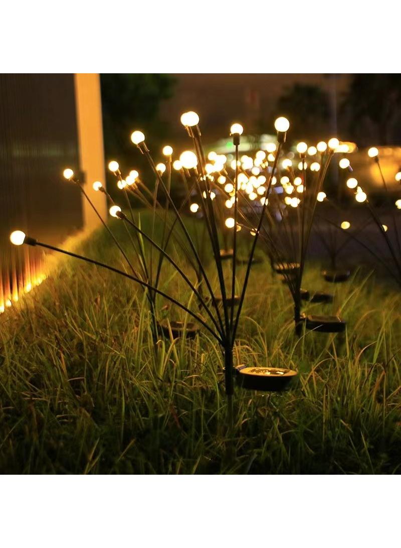 إسكدنيا 2 Pack Total 16 Led Warm Light Solar Firefly Lights Solar Lights Outdoor Waterproof Ip65 Starburst Swaying Solar Firefly Lights Solar Pathway Lights For Path Landscape Garden Yard Patio - Image 2