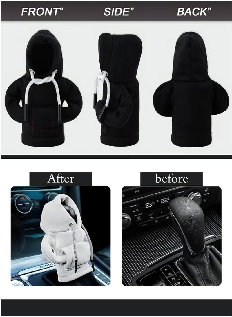 Gear Shift Cover Hoodie, cute gear shift cover and white color add more luxury to your car. - Image 3