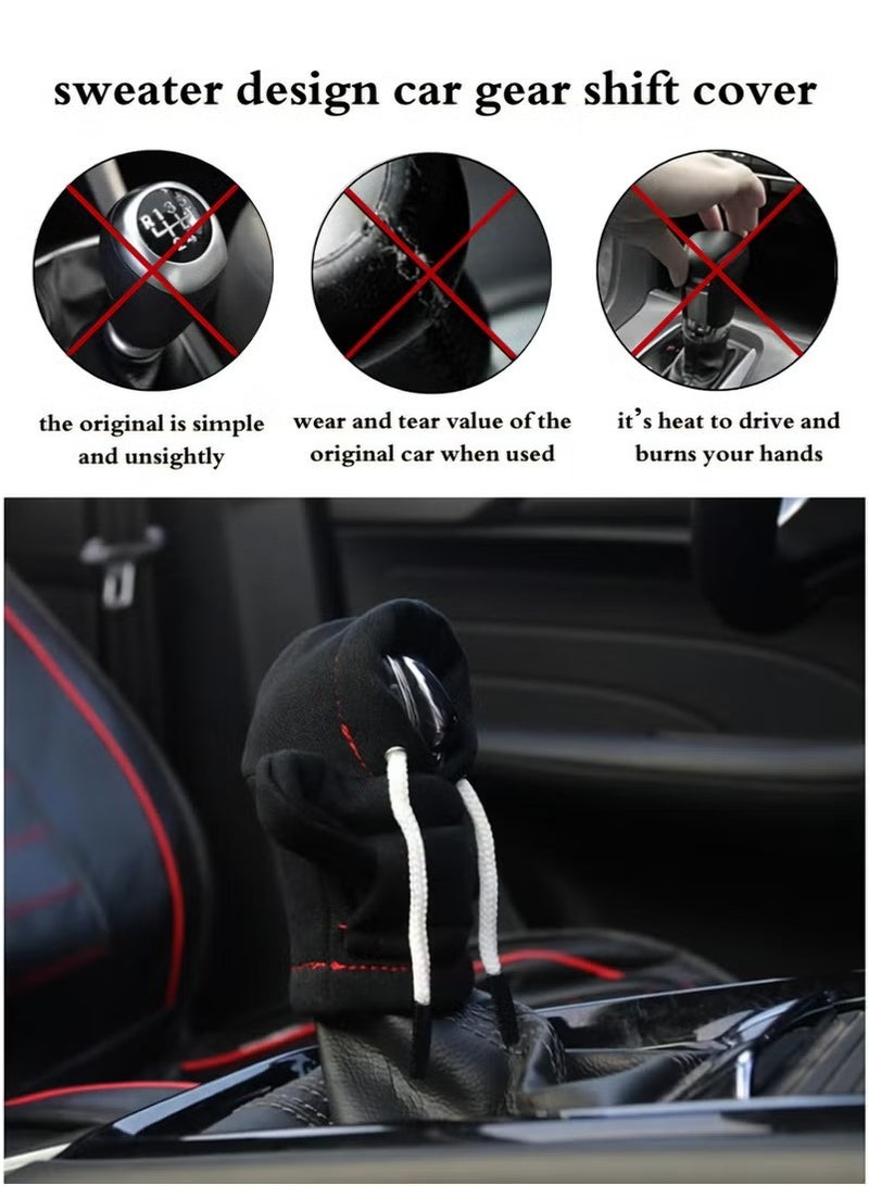 Gear Shift Cover Hoodie, cute gear shift cover and white color add more luxury to your car. - Image 2