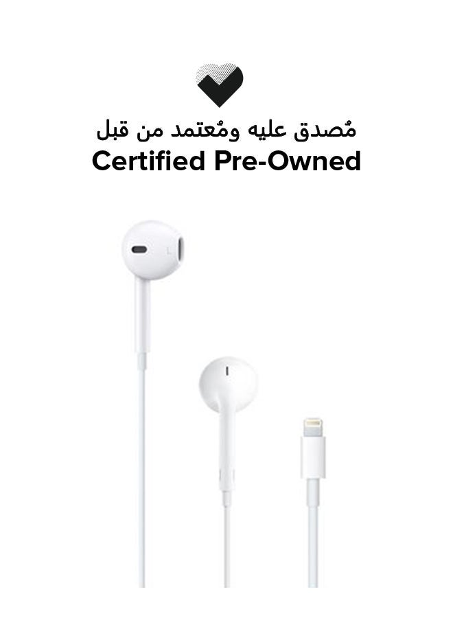 Apple Renewed - EarPods With Lightning Connector White - Image 1